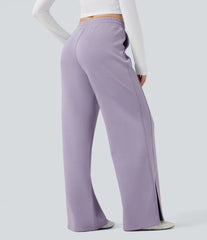 High Waisted Drawstring Casual Pants with Pockets