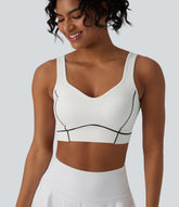 OneForm Seamless Flow Low Support Backless Color Block Built-in Bra Tennis Sports Bra