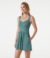 Built-in Bra Flowy Mini Casual Dress with Pockets