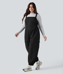 Water Repellent Wear-Resistant Zipper Pockets Hiking Plus Size Overalls