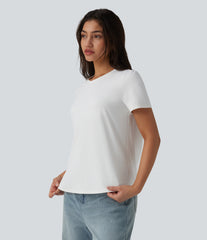Round Neck Short Sleeve Casual T-Shirt-UPF40+