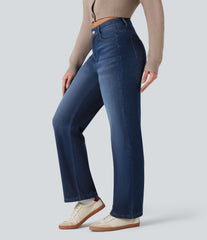 Halara Flex™ Denim Heat High Waisted Straight Leg Casual Jeans with Pockets