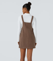 Pocket Corduroy Mini Casual Jumper Dress