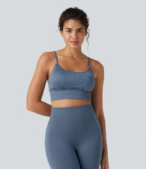 OneForm Seamless Flow Low Support Washed Workout Sports Bra