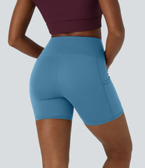 Patitoff™ Pet Hair Resistant High Waisted Pocket Biker Shorts 5''
