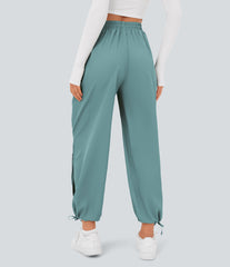 Breezeful™ High Waisted Drawstring Pocket Hem Quick Dry Casual Joggers