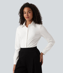 Collar Long Sleeve Wrinkle-resistant Quick Dry Work Shirt