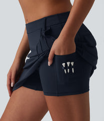 DayStretch Mid Rise 2-in-1 Mini Golf A-Line Skirt with Pockets