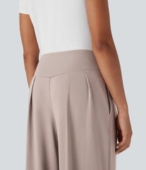 High Waisted Wide Leg Baggy Casual Pants with Pockets