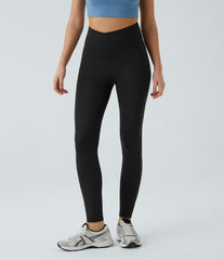 SoftlyZero™ Crossover Color Block Leggings-UPF50+