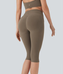 Halara UltraSculpt™ High Waisted Scrunch Butt Lifting Tummy Control Shaping Training Pedal Pusher Leggings with Pockets