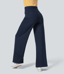 Halara Flex™ Denim Heat High Waisted Pockets Wide Leg Casual Jeans