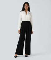 V Neck Long Sleeve Work Blouse