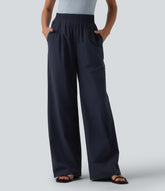 High Waisted Wide Leg Casual Pants with Pockets