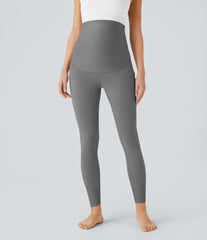 SoftlyZero™ Super High Waisted Back Crossover Pocket 7/8 Yoga Maternity Leggings-UPF50+