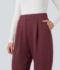 SpacerTek™ High Waisted Tapered Casual Pants with Pockets