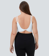 Double Straps Workout Plus Size Cropped Tank Top