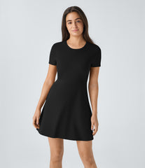 Cut Out Flare Mini Dance Active Dress A-D Cups
