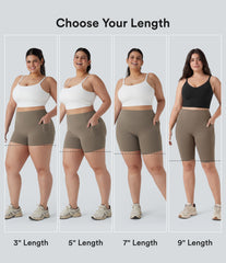 Plus Size Halara UltraSculpt™ High Waisted Scrunch Butt Lifting Tummy Control Shaping Training Biker Shorts 9'' with Pockets