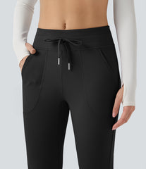 DayStretch Mid Rise Drawstring Slim Casual Flare Pants with Pockets