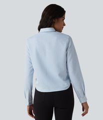 Long Sleeve Stripe Work Shirt