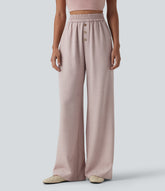 High Waisted Wide Leg Casual Pants with Pockets