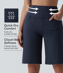 SoftlyZero™ Airy High Waisted Tummy Control InstantCool Yoga Baggy Shorts with Pockets