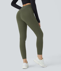 SoftlyZero™ Plush Thermal High Waisted Crossover Pocket Yoga Leggings