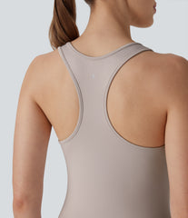 Racerback Cargo Zipper Pocket 2 Piece Bodycon Mini Dance Active Dress