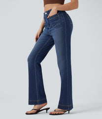 Halara Flex™ High-waisted Casual Slim Bootcut Jeans with Pockets