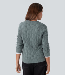Round Neck Long Sleeve Casual Sweater