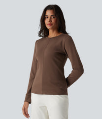 SpacerTek™ Round Neck Long Sleeve Casual Sweatshirt