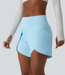 SoftlyZero™ Airy Mid Rise 2-in-1 Tulip Hem InstantCool Yoga Shorts 5'' with Pockets