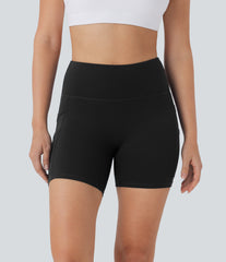 SoftlyZero™ High Waisted Double Pockets Yoga Biker Shorts 5''-UPF50+