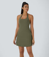 SoftlyZero™ Plush Halter 2-in-1 Pocket Mini Slip Active Dress