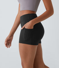 SoftlyZero™ Airy High Waisted Pocket Plain InstantCool Yoga Shorts 3.5"-UPF50+