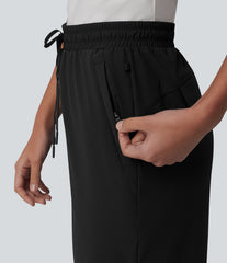 Mid Rise Drawstring Quick Dry InstantCool Golf Joggers with Pockets-UPF40+