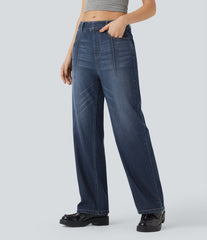 Halara Flex™ High Waisted Straight Leg Casual Jeans with Pockets