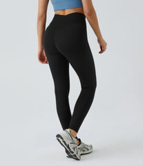 SoftlyZero™ Crossover Color Block Leggings-UPF50+