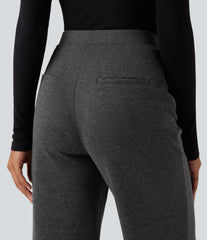Halara Flex™ High Waisted Straight Leg Houndstooth Work Pants with Pockets