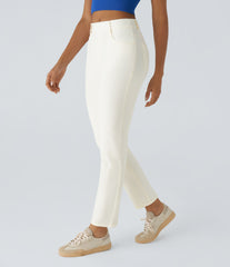 Halara Flex™ High Waisted Pockets Straight Leg Washed Casual Jeans