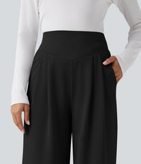 Halara Flex™ High Waisted Tummy Control Crepe Work Straight Leg Pants with Pockets