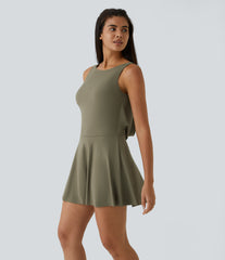 Draped G-Hook 2-in-1 Pocket Mini Dance Active Dress