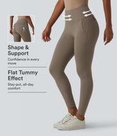 Halara UltraSculpt™ High Waisted Tummy Control Casual 7/8 Leggings with Pockets