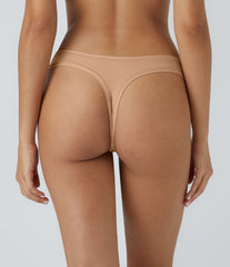 High Stretch Low Rise Solid Lounge Thong