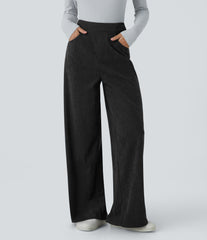 Halara Flex™ High Waisted Pockets Wide Leg Baggy Corduroy Work Pants