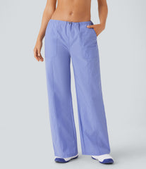 Water Repellent Wear-Resistant Low Rise Pocket Straight Leg Yoga Pants
