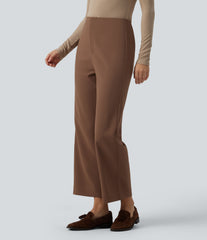 Water Repellent High Waisted Work Straight Leg Pants
