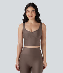 Cropped Sheen Yoga Tank Top