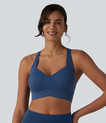 SoftlyZero™ Plush Low Support Backless Cut-out Built-in Bra Workout Sports Bra